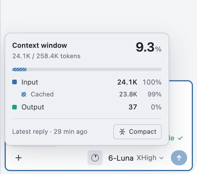 Context window usage beside the model
